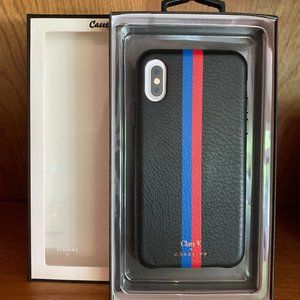 Clare V. X Casetify Leather iPhone X Case - Black